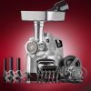 "Gen 2 -Platinum Edition" Magnum 1800W Heavy Duty Electric Meat Grinder - 3 Lb High Capacity Meat Tray, 6 Grinding Plates