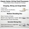 Cuisinart Food Processor 14-Cup Vegetable Chopper for Mincing, Dicing, Shredding, Puree & Kneading Dough, Stainless Steel