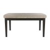 Dark Espresso Finish 5pc Dining Set Genuine Marble Top Table and 4 Chairs Faux Leather Upholstery Dining Kitchen Set Wooden Furniture